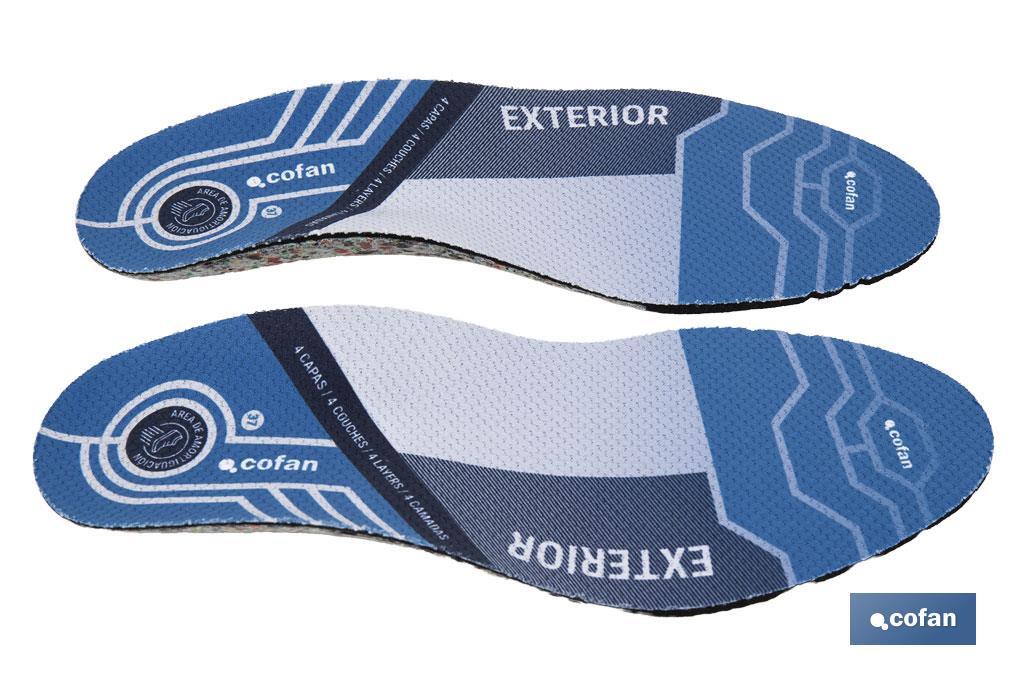 PLANTILLA 4 CAPAS PARA CALZADO PISADA EXTERIOR TALLA 35