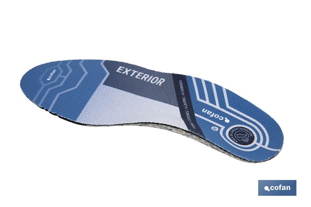 PLANTILLA 4 CAPAS PARA CALZADO PISADA EXTERIOR TALLA 35