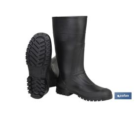 Botas de agua altas | Material: PVC | Color: negro | Protección reforzada | Disponible desde la talla 36 hasta la 48