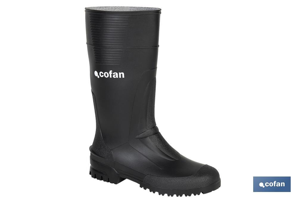 BOTA ALTA DE AGUA PVC NEGRA TALLA 46