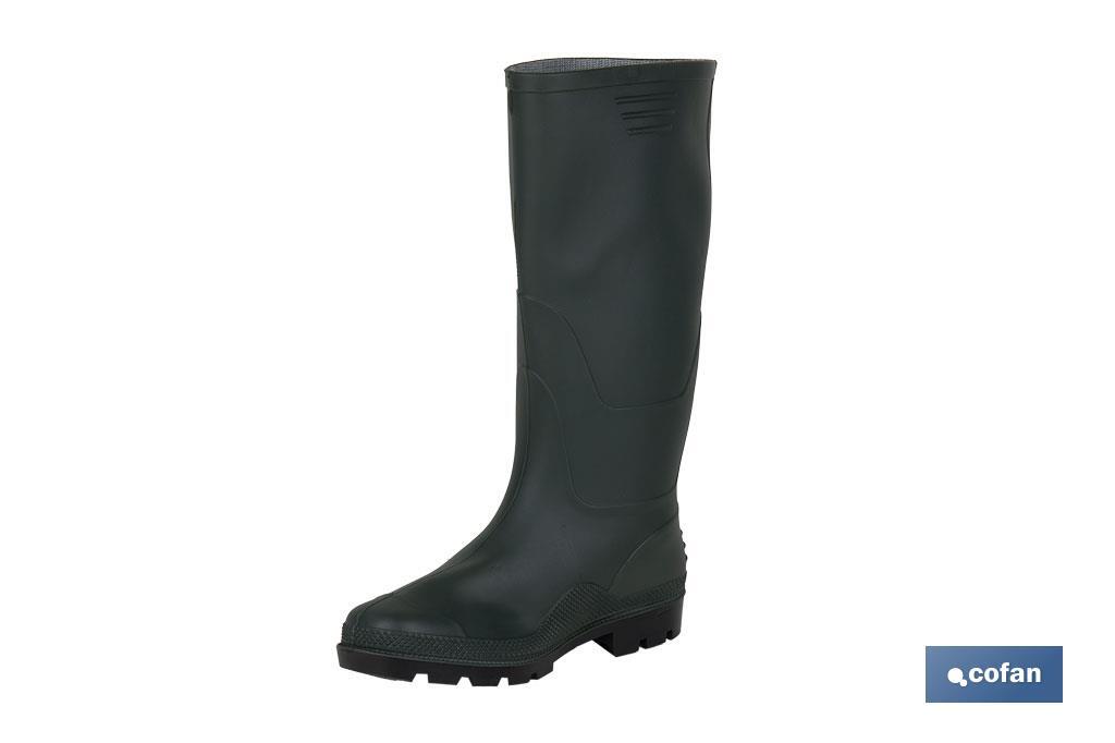 BOTA ALTA DE AGUA PVC VERDE TALLA 36