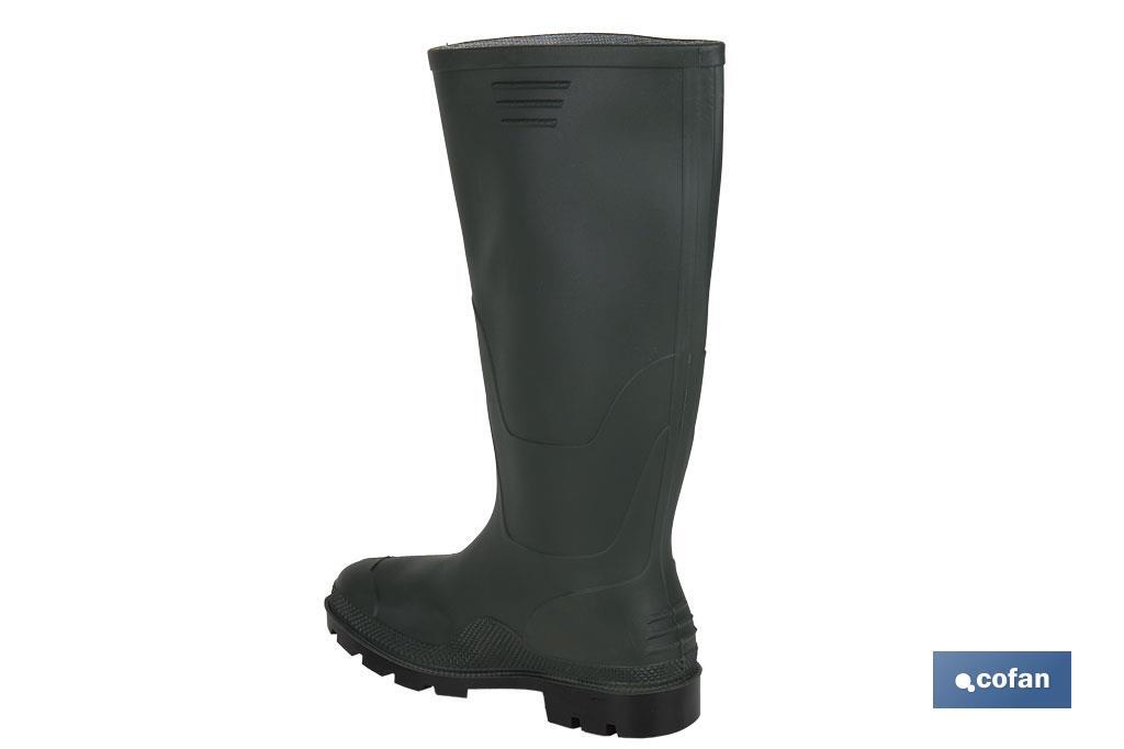 BOTA ALTA DE AGUA PVC VERDE TALLA 36