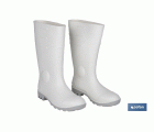 Bota de Agua | Alta de Seguridad S-4 | Color Blanco | Puntera de Acero | Fabricada en PVC-Nitrilo
