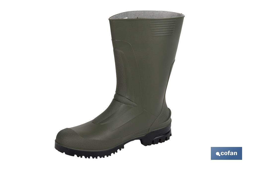 BOTA PVC VERDE MEDIA CAÑA TALLA 36