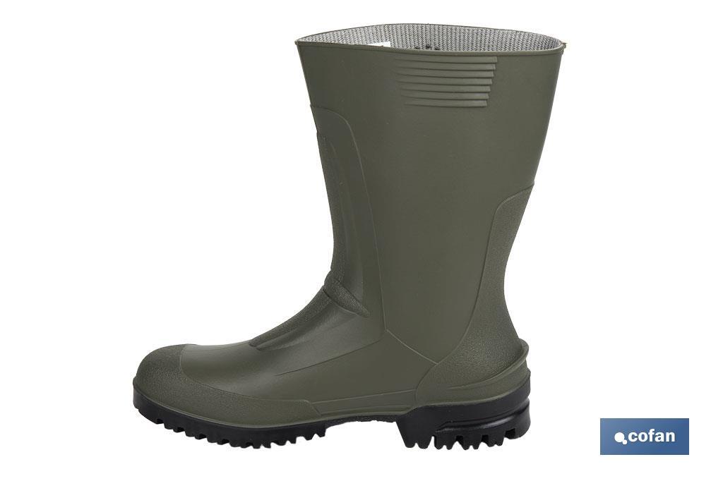 BOTA PVC VERDE MEDIA CAÑA TALLA 36