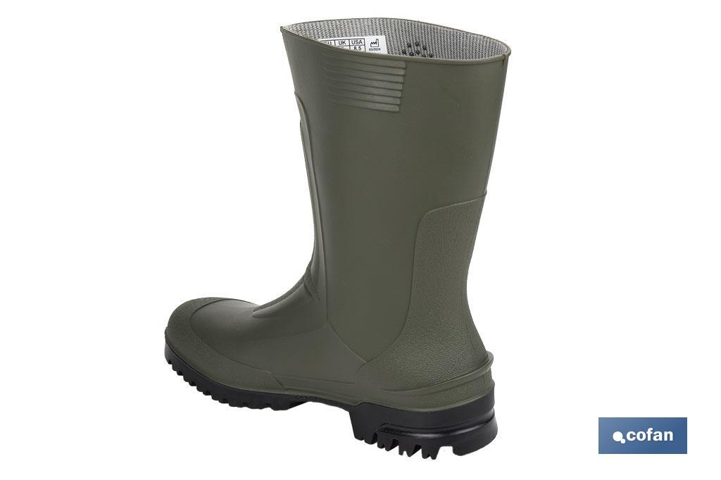 BOTA PVC VERDE MEDIA CAÑA TALLA 36