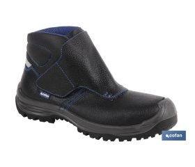Bota de Piel | Color Negro | Cierre de Velcro | Seguridad S3 | Modelo Urian | Puntera de Carbono Light