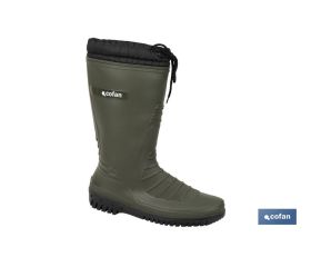 Botas de agua verdes con forro polar | Tallas desde la 36 hasta la 47