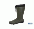 BOTA DE AGUA VERDE/NEGRA CON FORRO POLAR TALLA 36