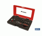 Set mini carraca 1/4 con puntas (33 pcs.)
