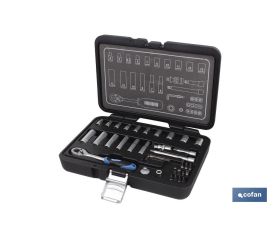 MALETÍN 36 PCS PROFESIONAL VASOS 1/4