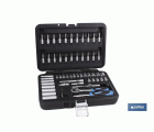 Maletín 57 pcs Profesional vasos y puntas 1/4.