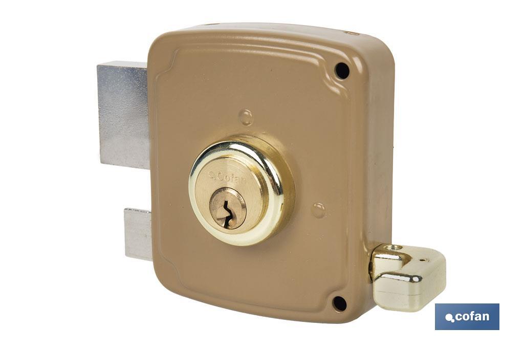 CERRADURA SOBREPONER C/CERRADERO 80mm DERECHA