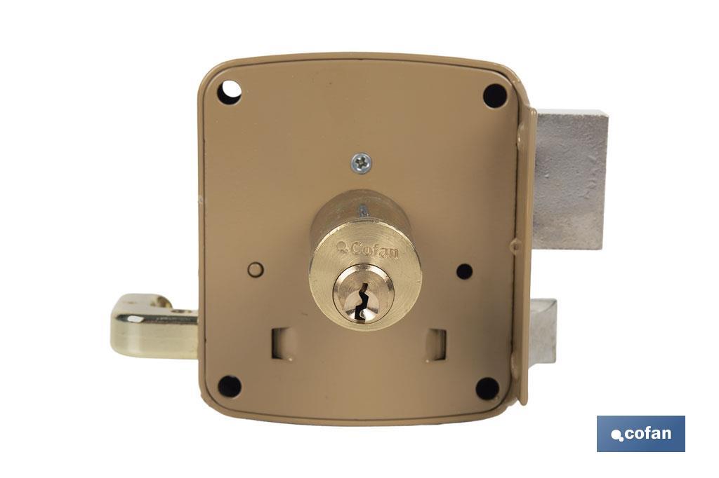 CERRADURA SOBREPONER C/CERRADERO 80mm DERECHA