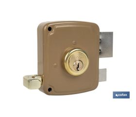 CERRADURA SOBREPONER C/CERRADERO 100mm IZQUIERDA