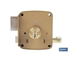 CERRADURA SOBREPONER C/CERRADERO 100mm IZQUIERDA