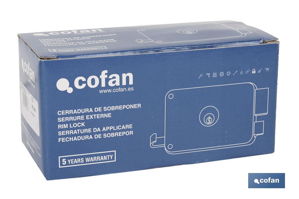 CERRADURA SOBREPONER C/CERRADERO 80mm IZQUERDA