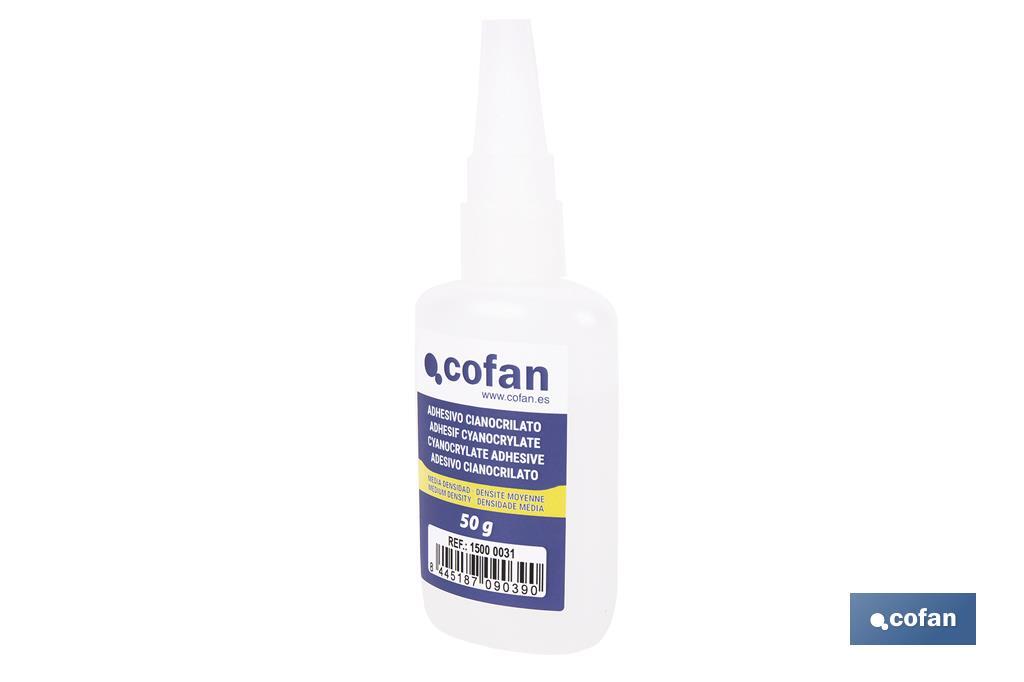 ADHESIVO CIANOACRILATO. MEDIA DENSIDAD 50 G