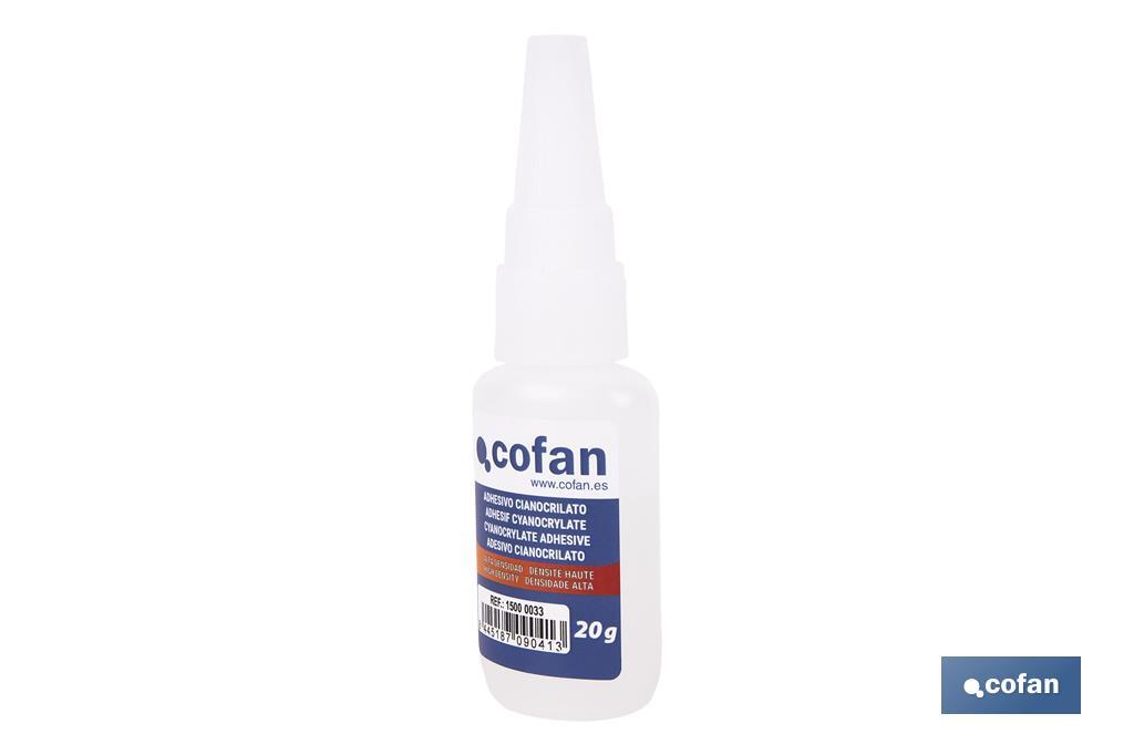 ADHESIVO CIANOACRILATO. ALTA DENSIDAD 20 G