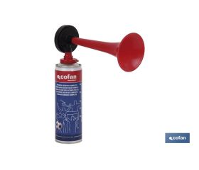 Bocina de aire comprimido | Contenido de 300 ml | Ideal para eventos deportivos o señalización acústica