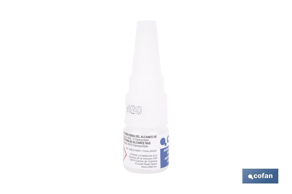 ADHESIVO CIANOACRILATO. MEDIA DENSIDAD 3 G