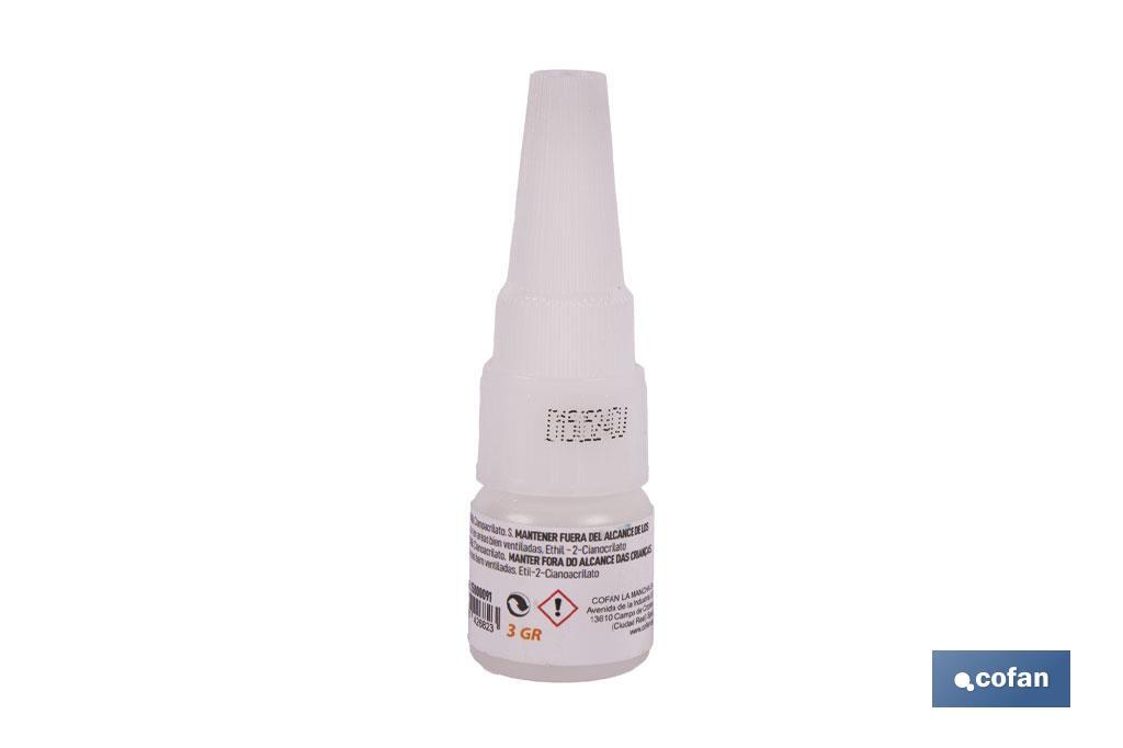ADHESIVO CIANOACRILATO. ALTA DENSIDAD 3 G