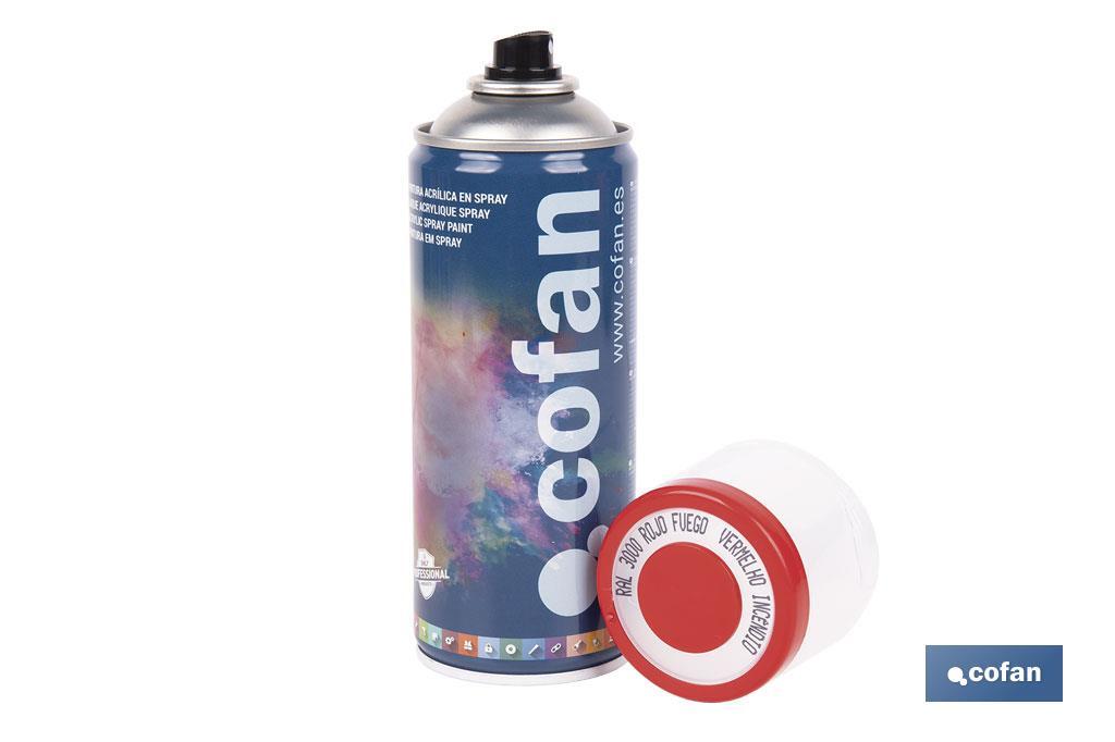 PINTURA ACRIL. 400ML 3000-ROJO FUEGO