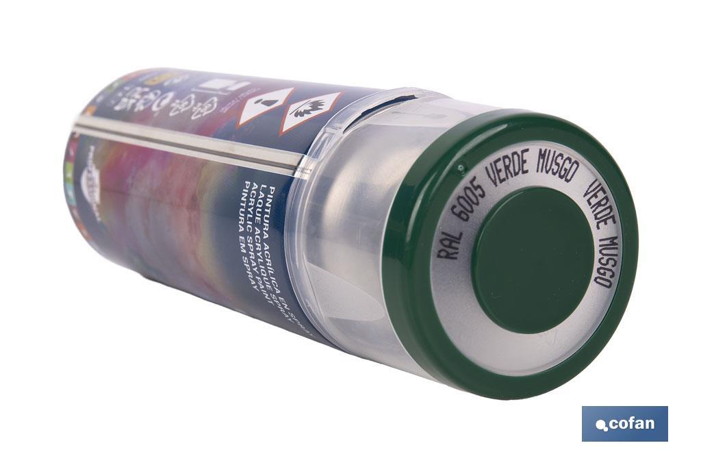 PINTURA ACRIL. 400ML 6005-VERDE MUSGO