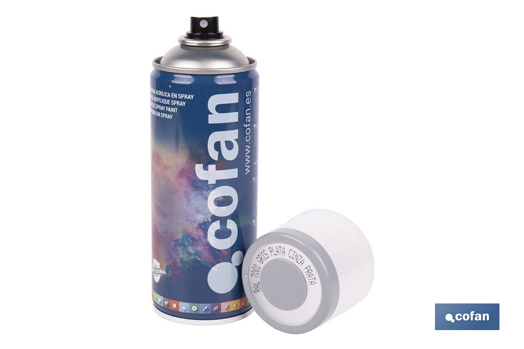 PINTURA ACRIL. 400ML 7001-GRIS PLATA