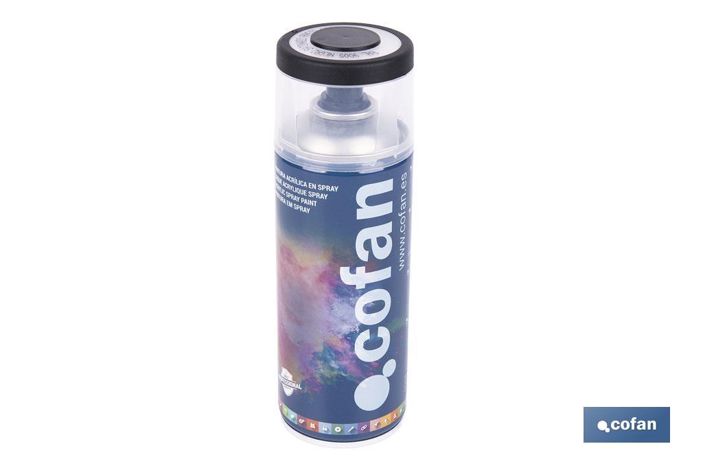 PINTURA ACRIL. 400ML - 9005 NEGRO SATINADO