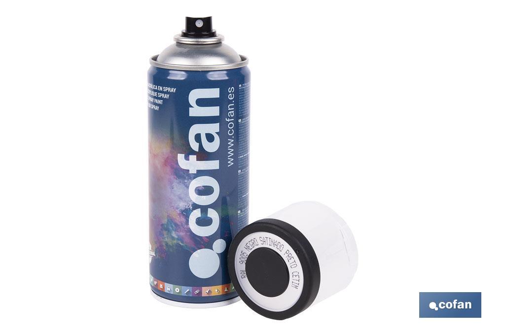 PINTURA ACRIL. 400ML - 9005 NEGRO SATINADO