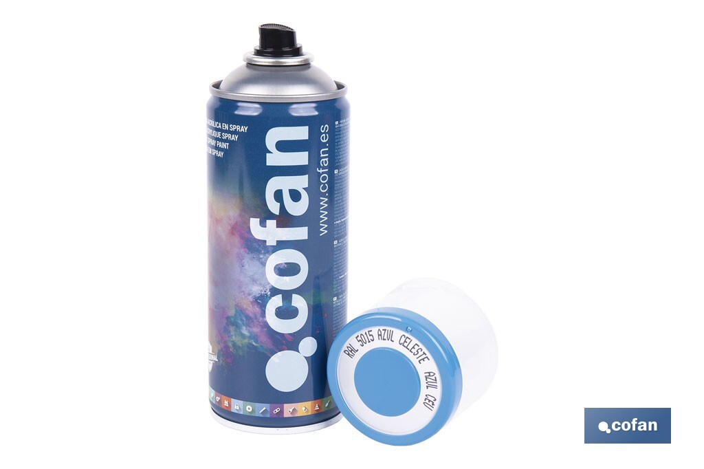 PINTURA ACRIL. 400ML - 5015 AZUL CELESTE