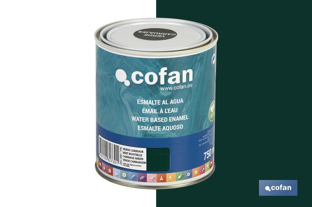 ESMALTE AL AGUA (750 ML) VERDE CARRUAJE BRILLO