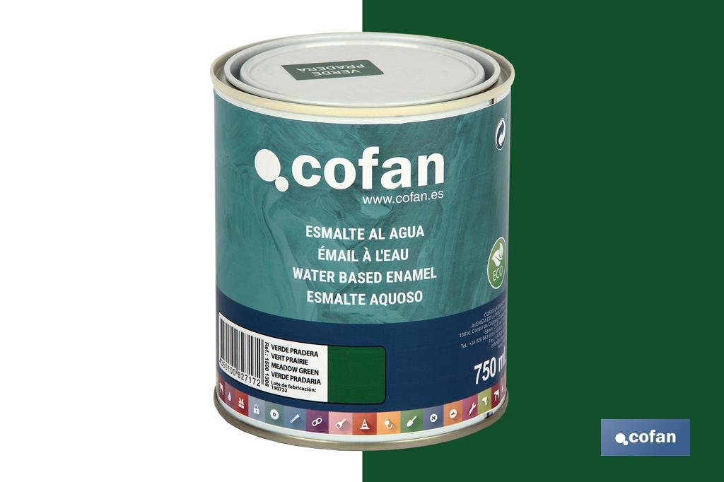 ESMALTE AL AGUA (750 ML) VERDE PRADERA BRILLO