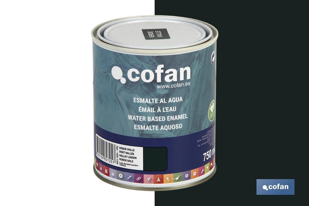 ESMALTE AL AGUA (750 ML) VERDE VALLE BRILLO