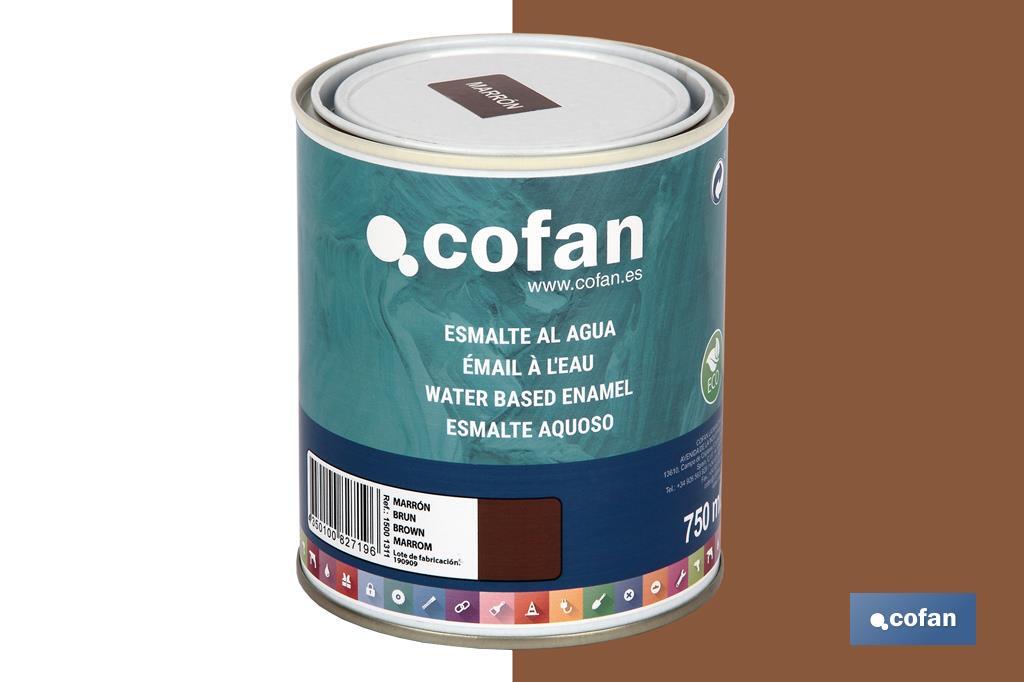 ESMALTE AL AGUA (750 ML) MARRÓN BRILLO