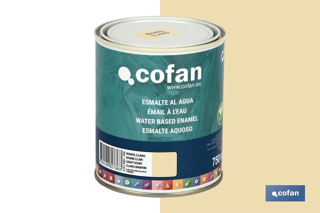 ESMALTE AL AGUA (750 ML) MARFIL CLARO BRILLO
