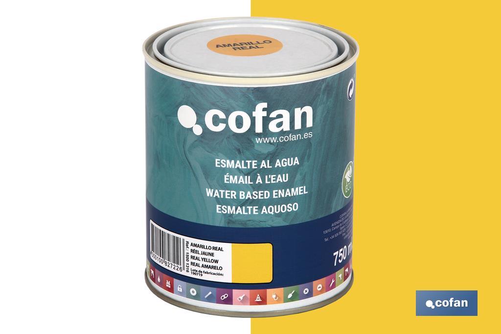 ESMALTE AL AGUA (750 ML) AMARILLO REAL BRILLO