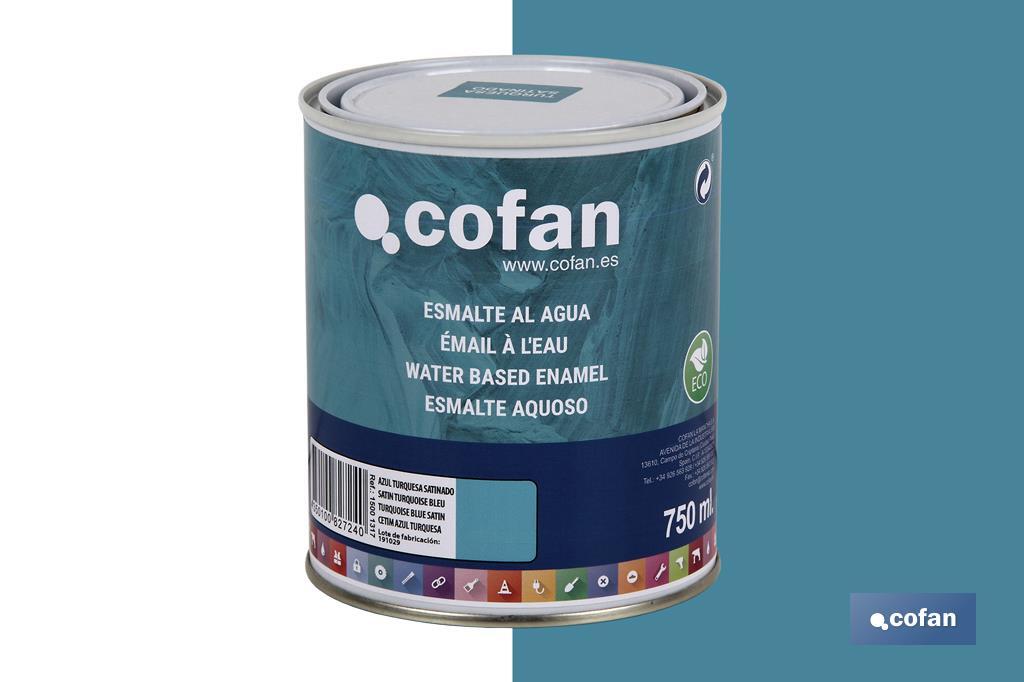 ESMALTE AL AGUA (750 ML) AZUL TURQUESA SATINADO