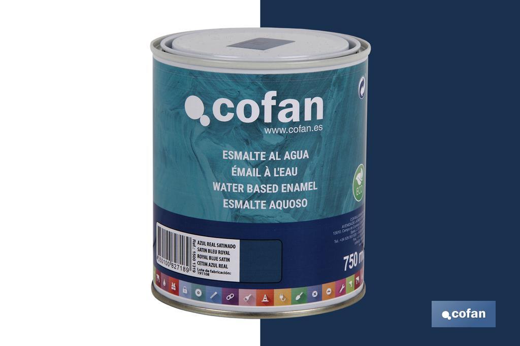 ESMALTE AL AGUA (750 ML) AZUL REAL SATINADO