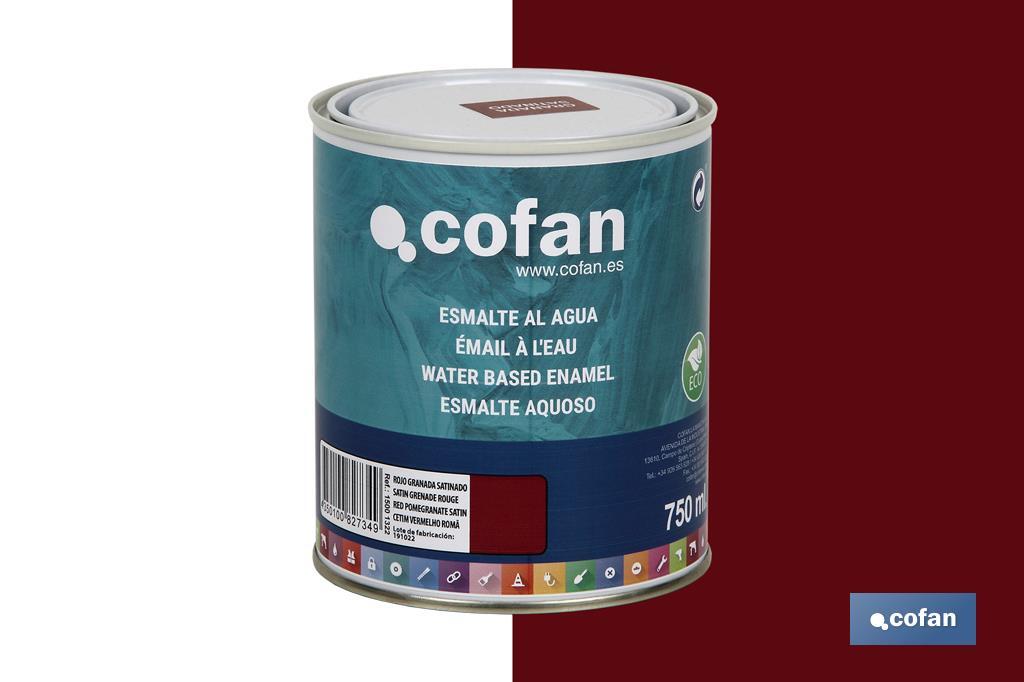 ESMALTE AL AGUA (750 ML) ROJO GRANADA SATINADO