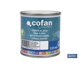 ESMALTE AL AGUA (125 ML) BLANCO BRILLO