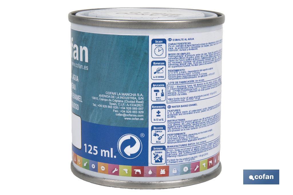 ESMALTE AL AGUA (125 ML) BLANCO BRILLO