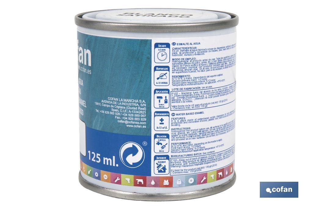 ESMALTE AL AGUA (125 ML) BLANCO SATINADO