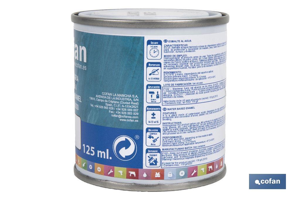 ESMALTE AL AGUA (125 ML) BLANCO MATE