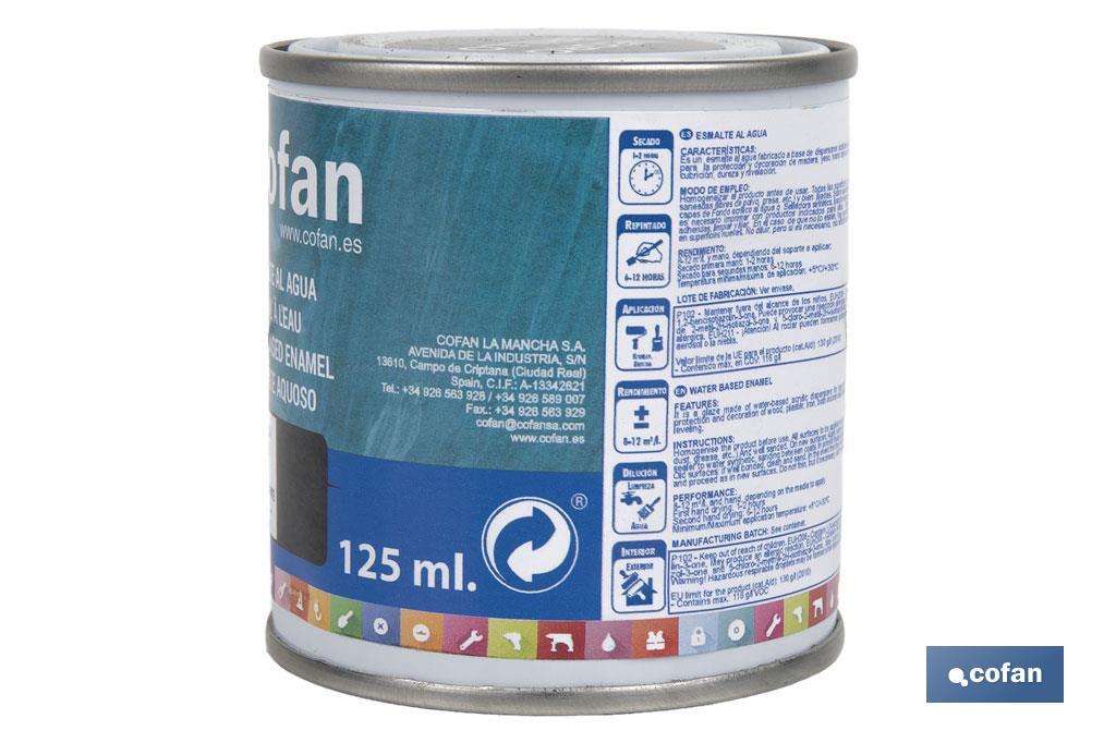 ESMALTE AL AGUA (125 ML) NEGRO BRILLO