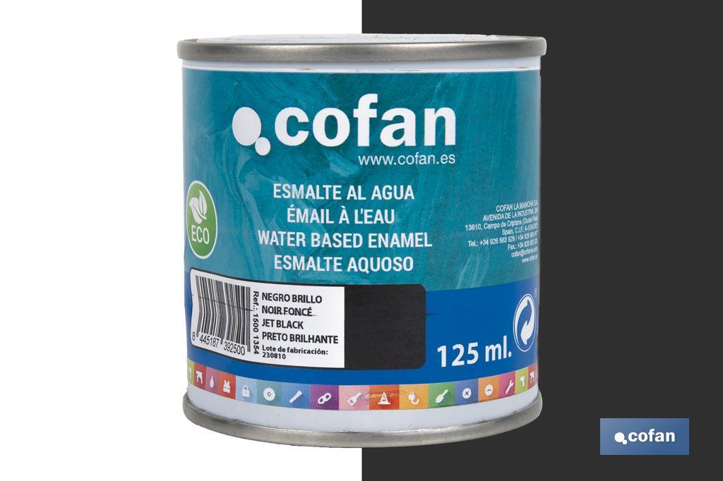 ESMALTE AL AGUA (125 ML) NEGRO BRILLO