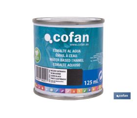 ESMALTE AL AGUA (125 ML) NEGRO SATINADO