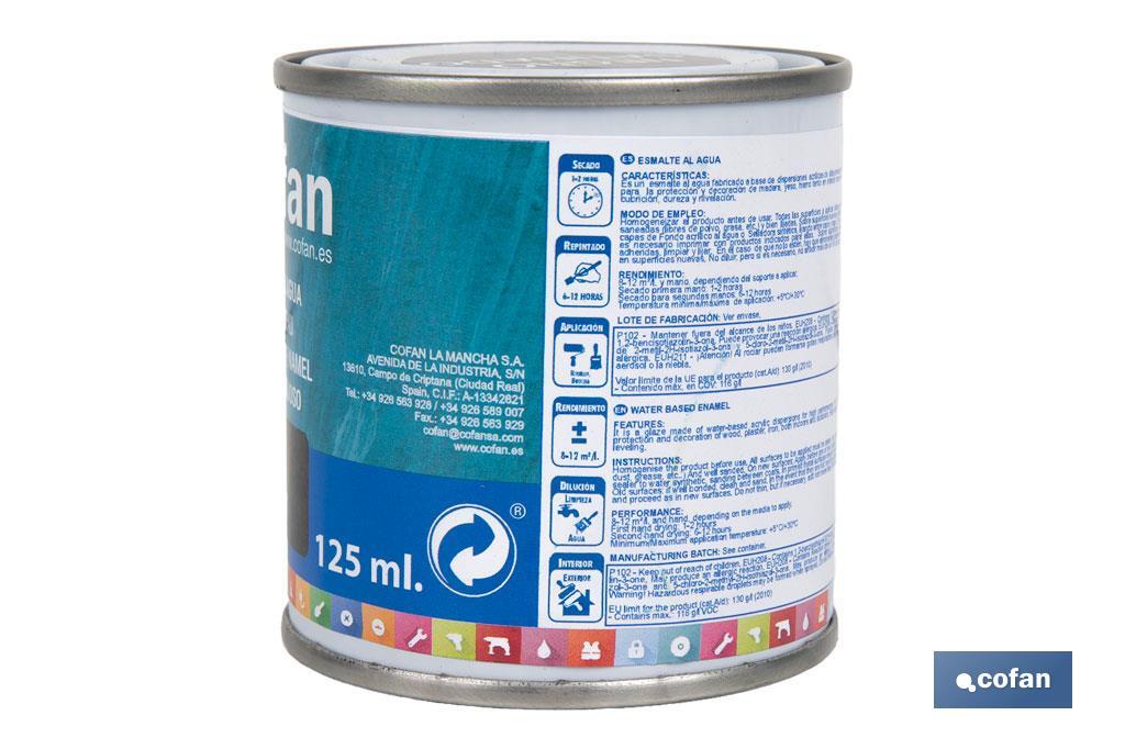 ESMALTE AL AGUA (125 ML) NEGRO SATINADO