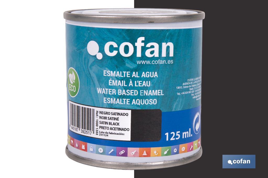 ESMALTE AL AGUA (125 ML) NEGRO SATINADO